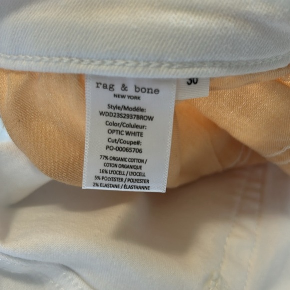 RAG and BONE Casey Flare High Rise Ankle Flare Jean Optic White Sz 30 NEW - Picture 13 of 15